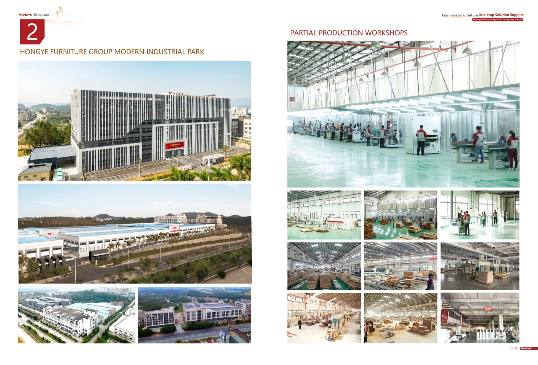 Fotografía revisada de los edificios de producción