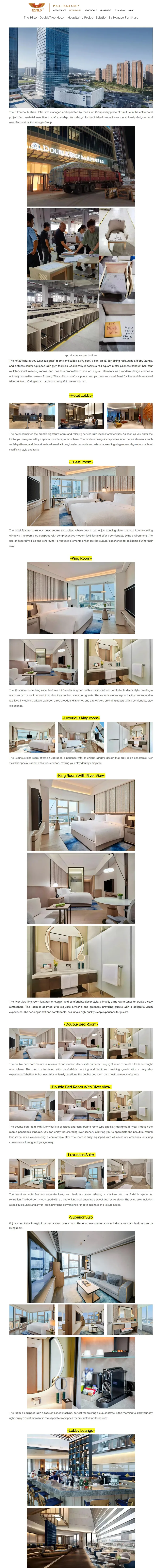 Hilton DoubleTree Hotel Zhuhai - Mobiliario hotelero por Hongye Furniture Group