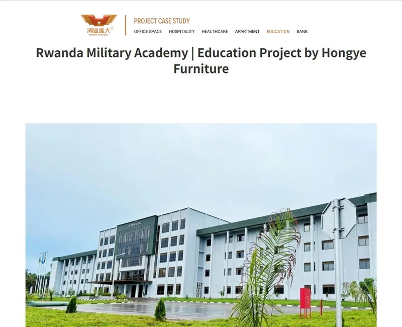 Rwanda Military Academy - Mobiliario institucional por Hongye Furniture Group