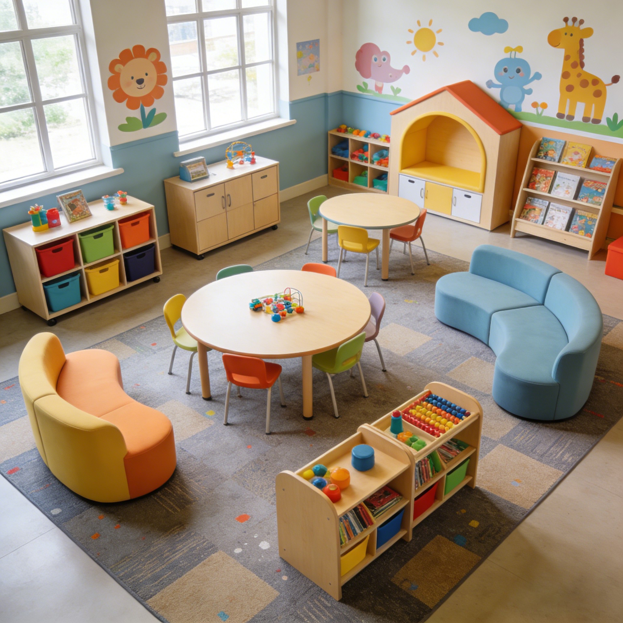 Muebles para Aula Infantil en Casa Coloridos y Seguros para el cuarto de estudio y el hogar
