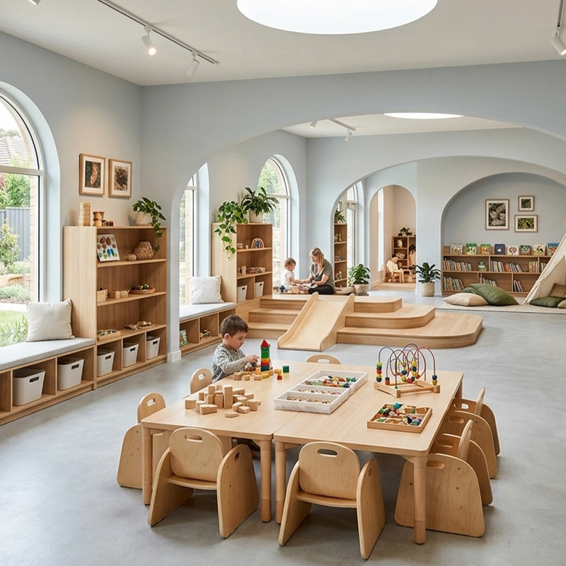 Estanterías Montessori para Cuarto Infantil al Alcance del Niño para el cuarto de estudio y el hogar